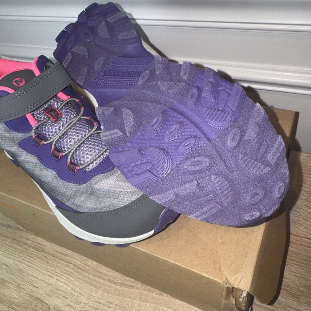 Merrell Moab Spd Girls Sz 6 Hike Pink Purple Float Pro Waterproof Trail EUC Box - Picture 5 of 15